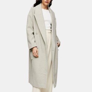 topshop sage dropped coat